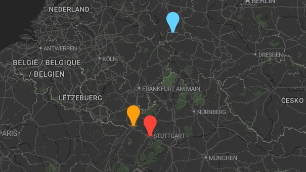 Map of company locations