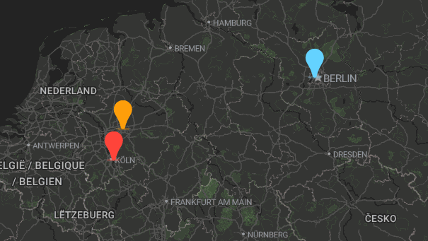 Map of company locations