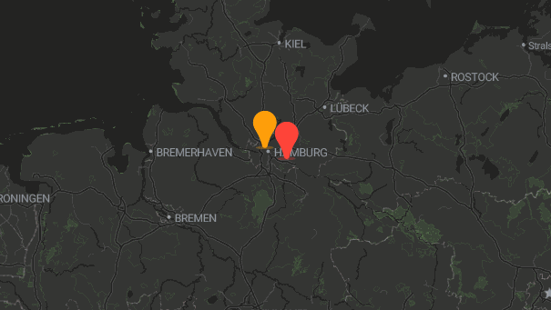 Map of company locations
