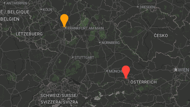 Map of company locations