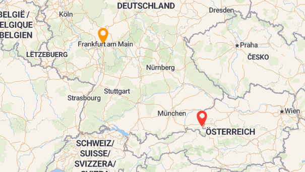 Map of company locations
