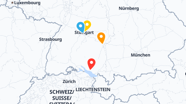 Map of company locations