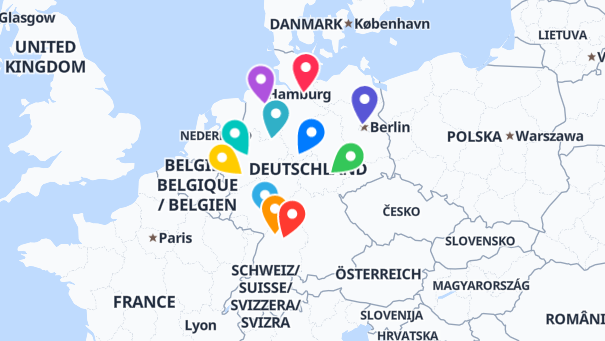 Map of company locations