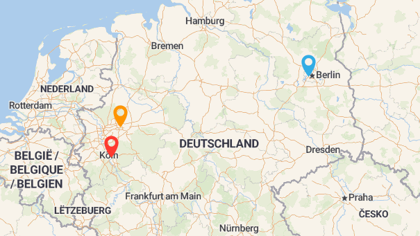 Map of company locations
