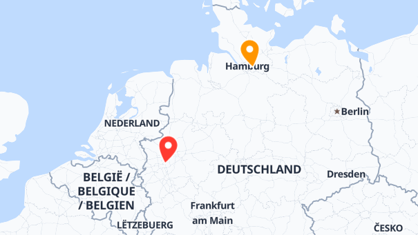 Map of company locations