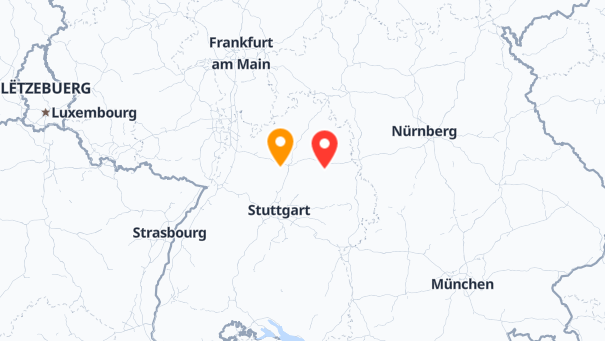 Map of company locations
