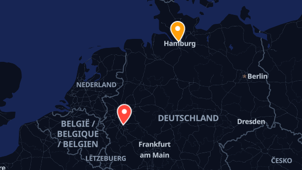 Map of company locations