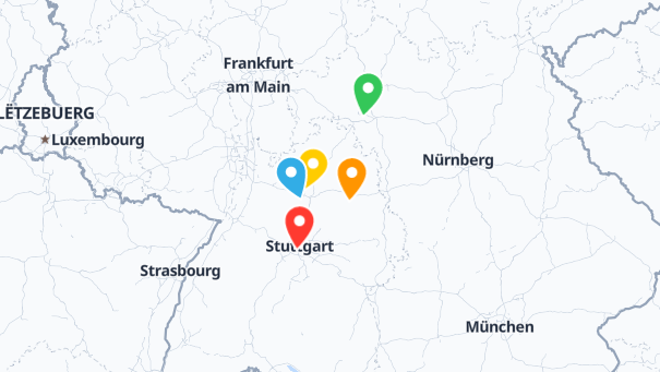 Map of company locations