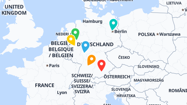 Map of company locations