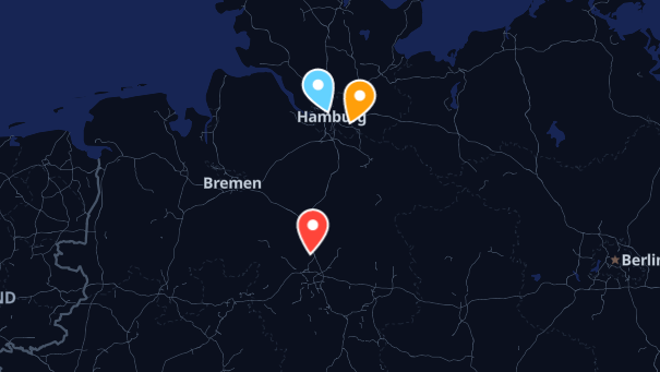 Map of company locations