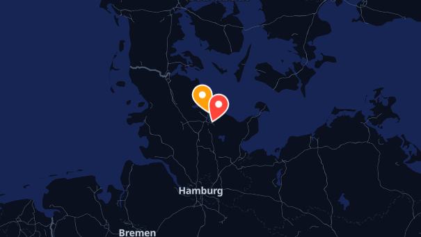 Map of company locations