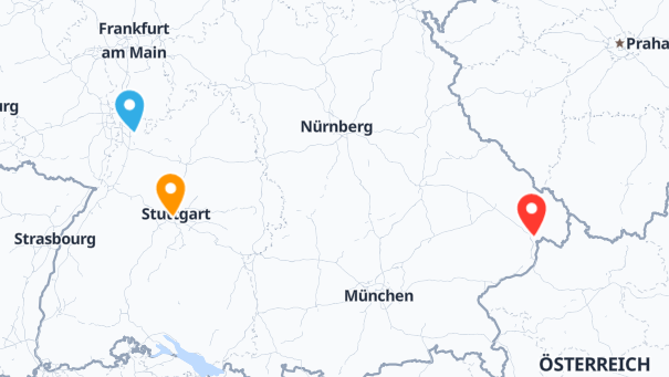 Map of company locations