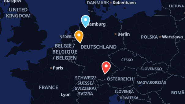 Map of company locations