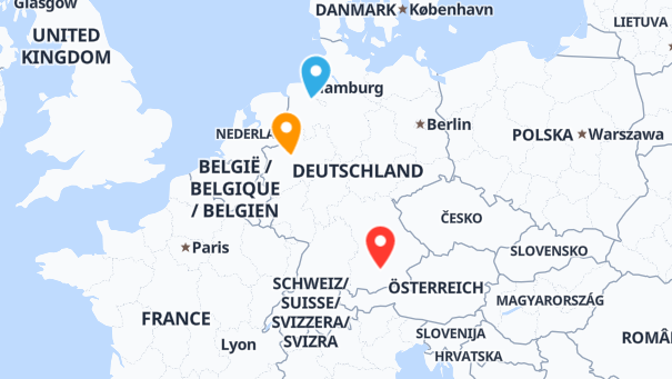 Map of company locations