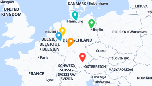 Map of company locations