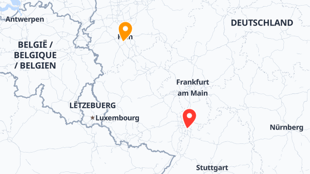Map of company locations