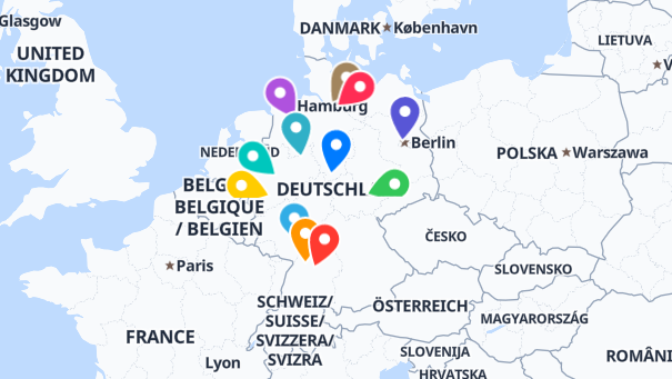 Map of company locations