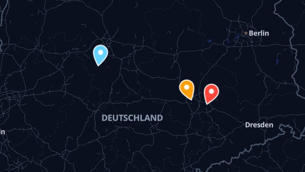 Map of company locations
