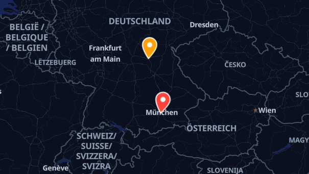 Map of company locations