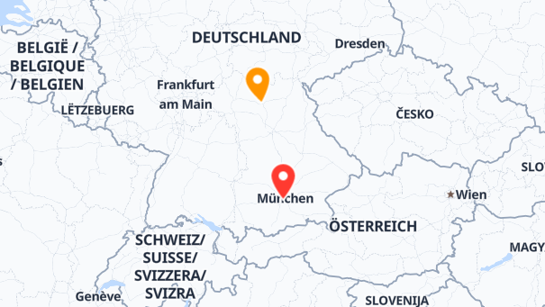 Map of company locations