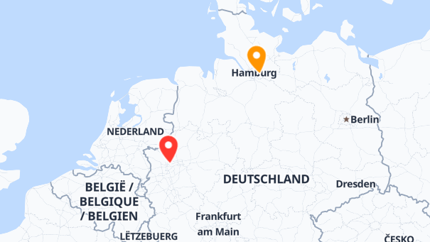 Map of company locations