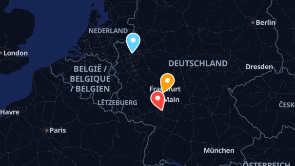 Map of company locations