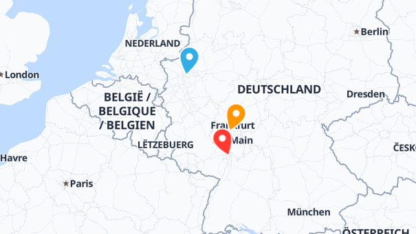 Map of company locations