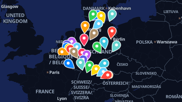 Map of company locations