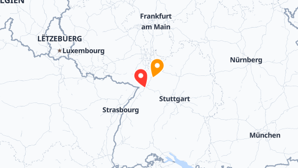 Map of company locations