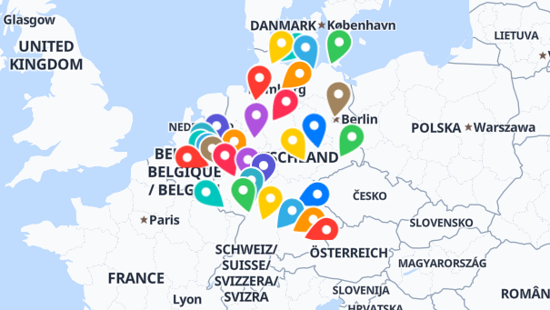 Map of company locations