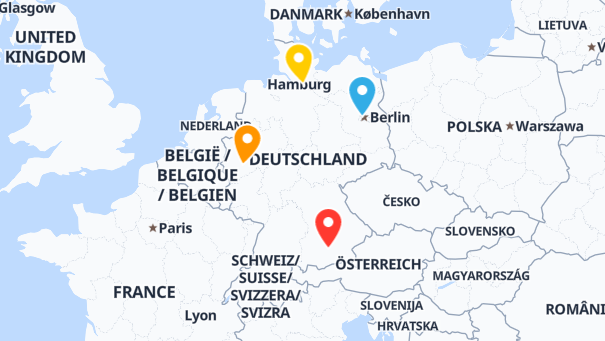 Map of company locations