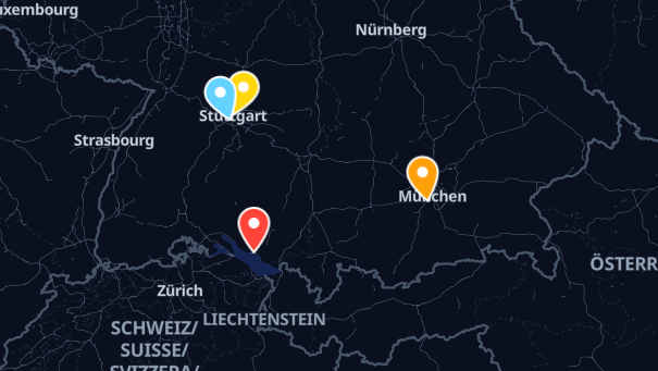 Map of company locations