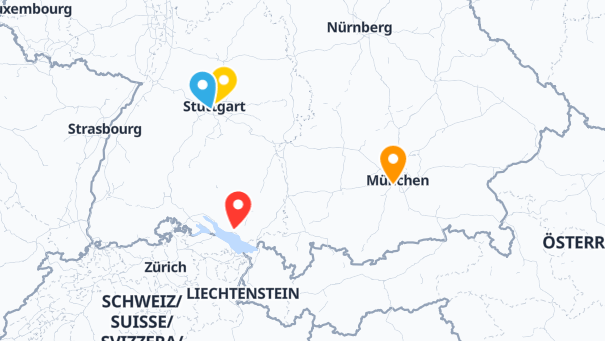 Map of company locations