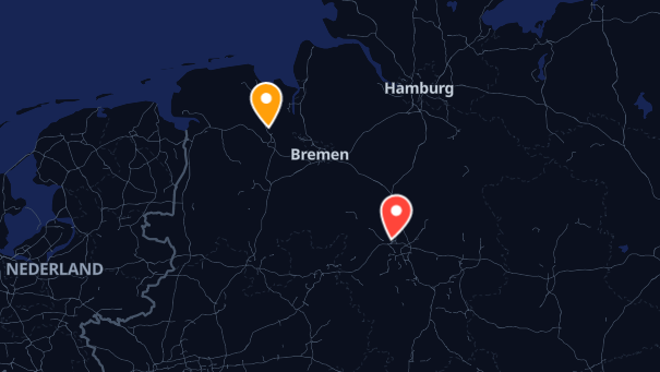 Map of company locations