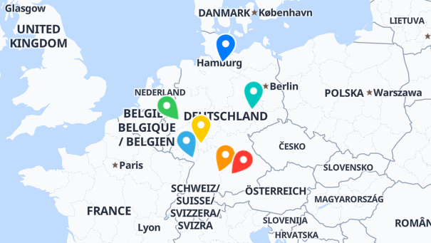 Map of company locations