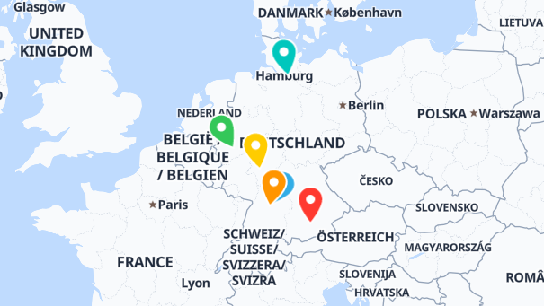 Map of company locations