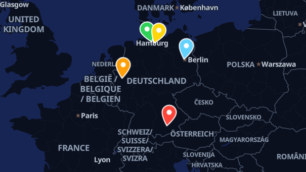 Map of company locations
