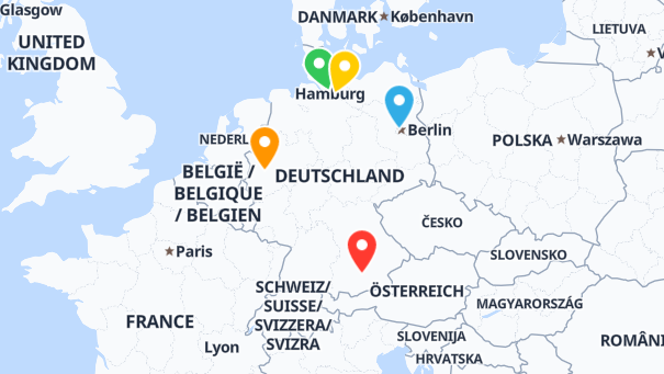 Map of company locations