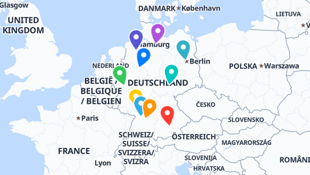 Map of company locations