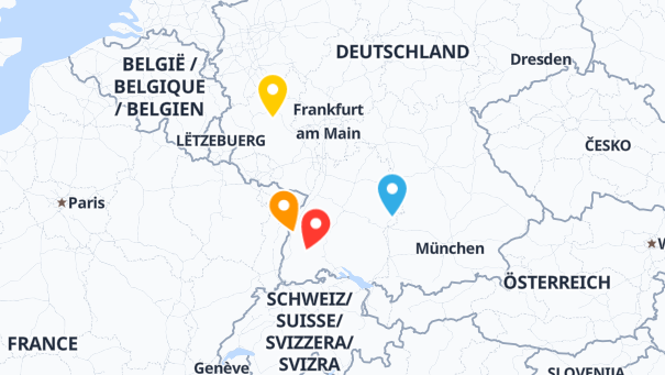 Map of company locations