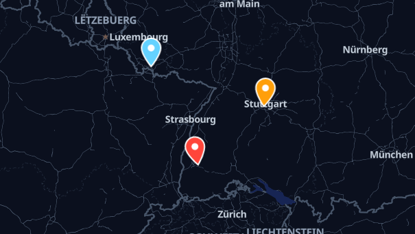 Map of company locations