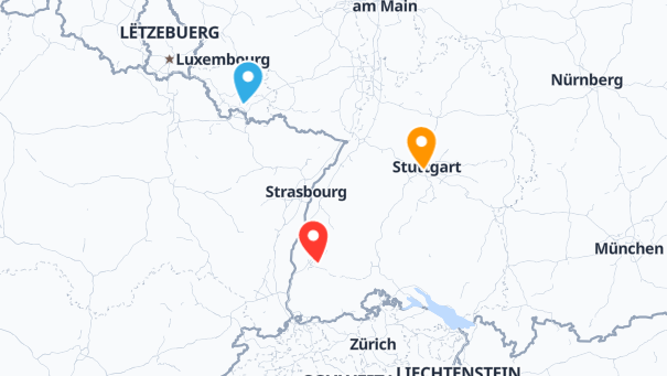 Map of company locations