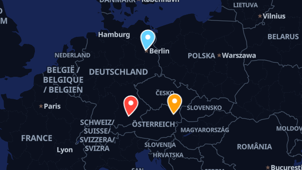 Map of company locations