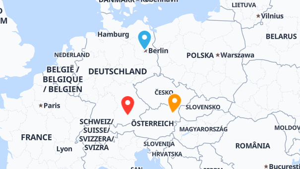 Map of company locations