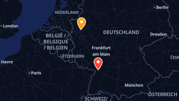 Map of company locations