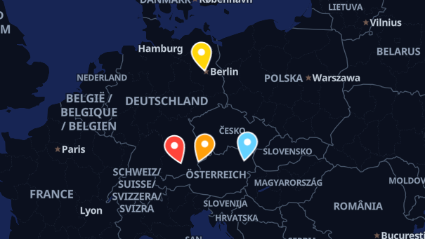 Map of company locations