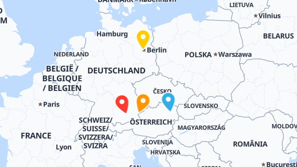 Map of company locations