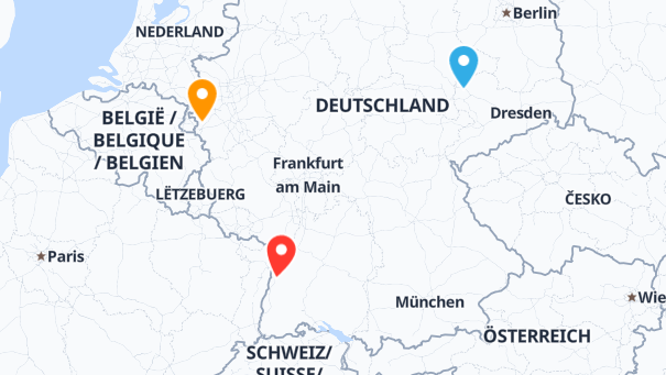 Map of company locations