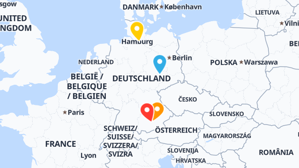 Map of company locations