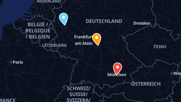 Map of company locations